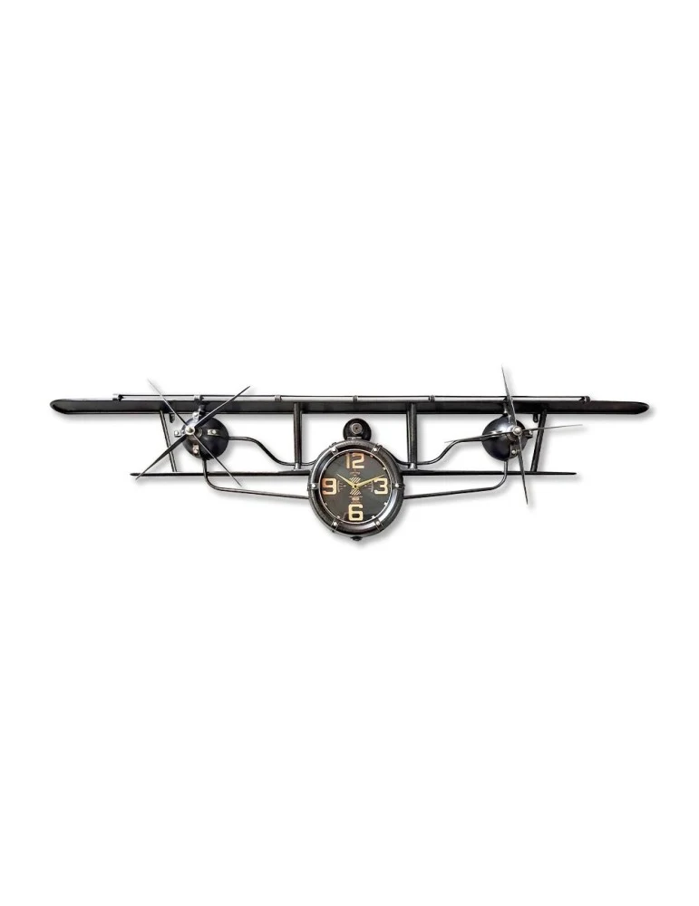 Sculpture Horloge en métal avion CAD 06.541