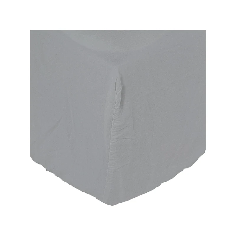Cotton Fitted Sheet | Light Grey