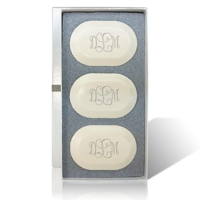 Personalized Carved Soap Trio - Monogram