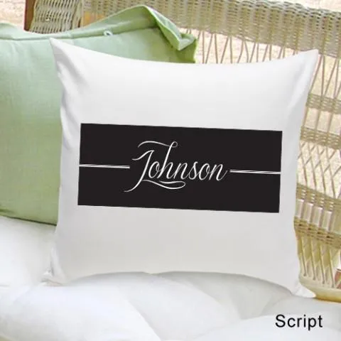 Family First Script Personalized Throw Pillow
