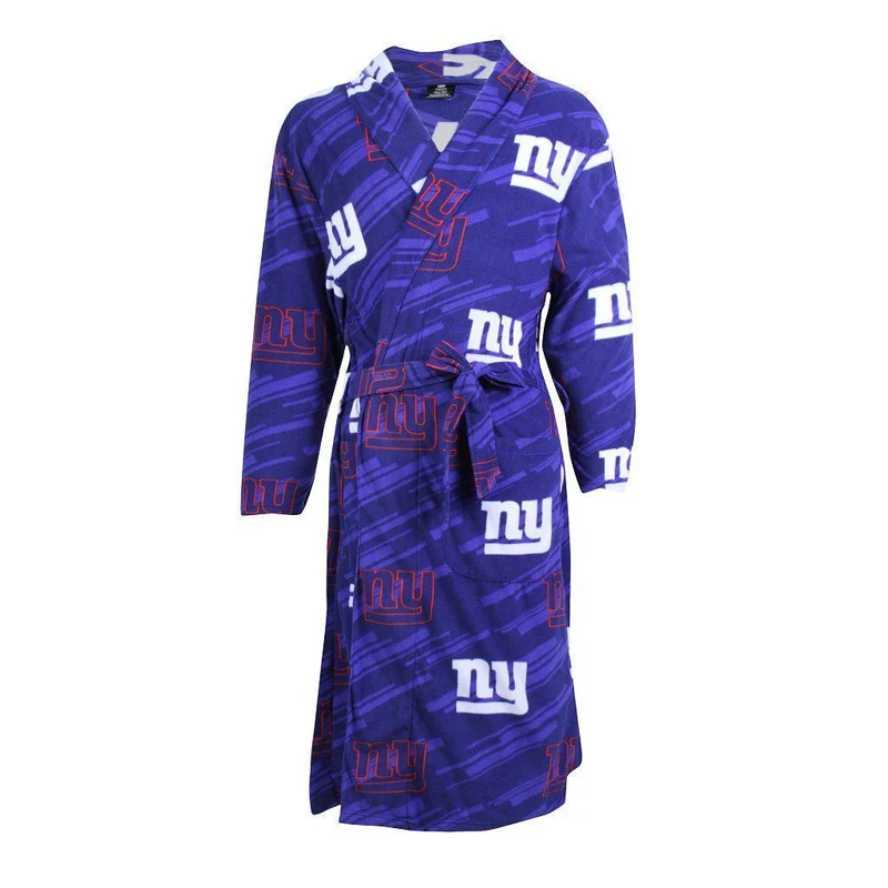 New York Giants Grandstand Microfleece Bathrobe in Blue