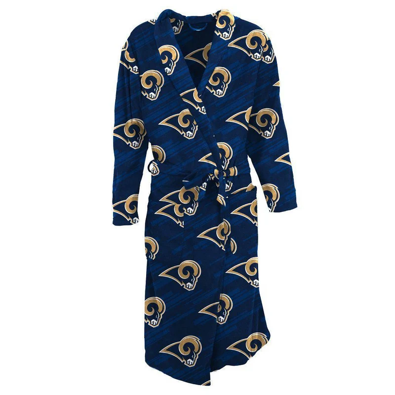 Los Angeles Rams Grandstand Microfleece Bathrobe in Blue