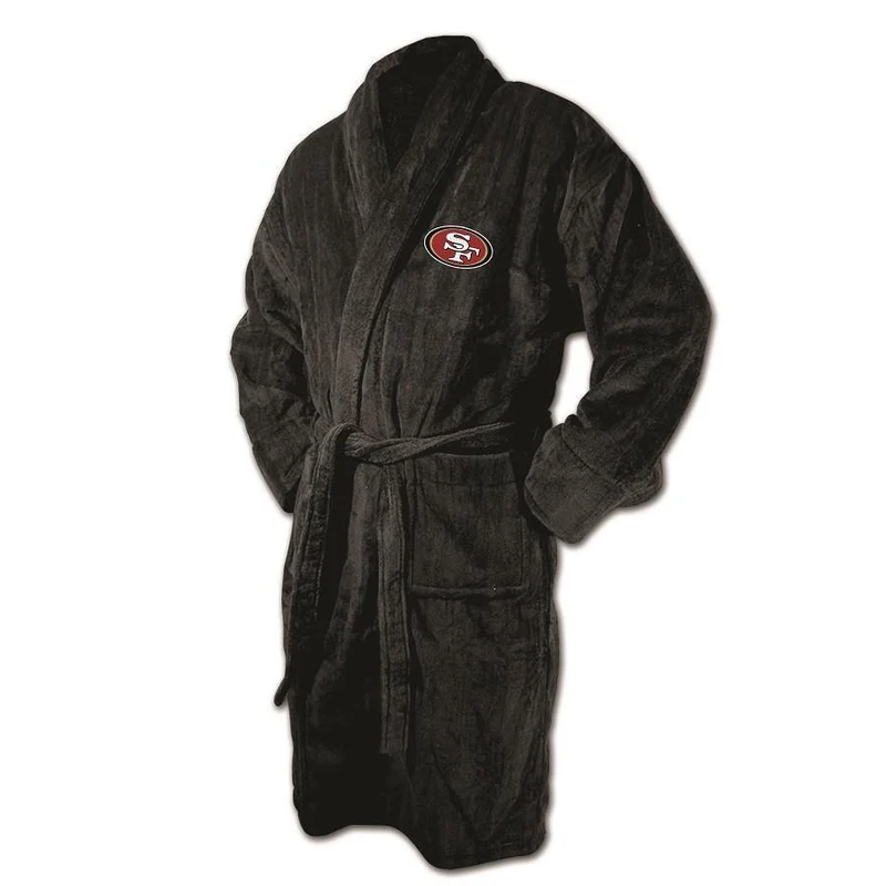 San Francisco 49ers Black Terrycloth Bathrobe