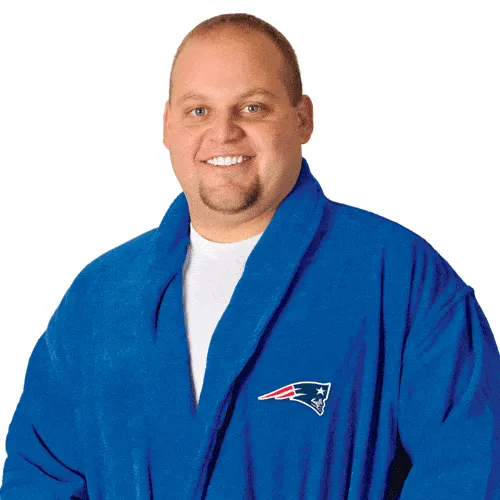 New England Patriots Royal Terrycloth Bathrobe