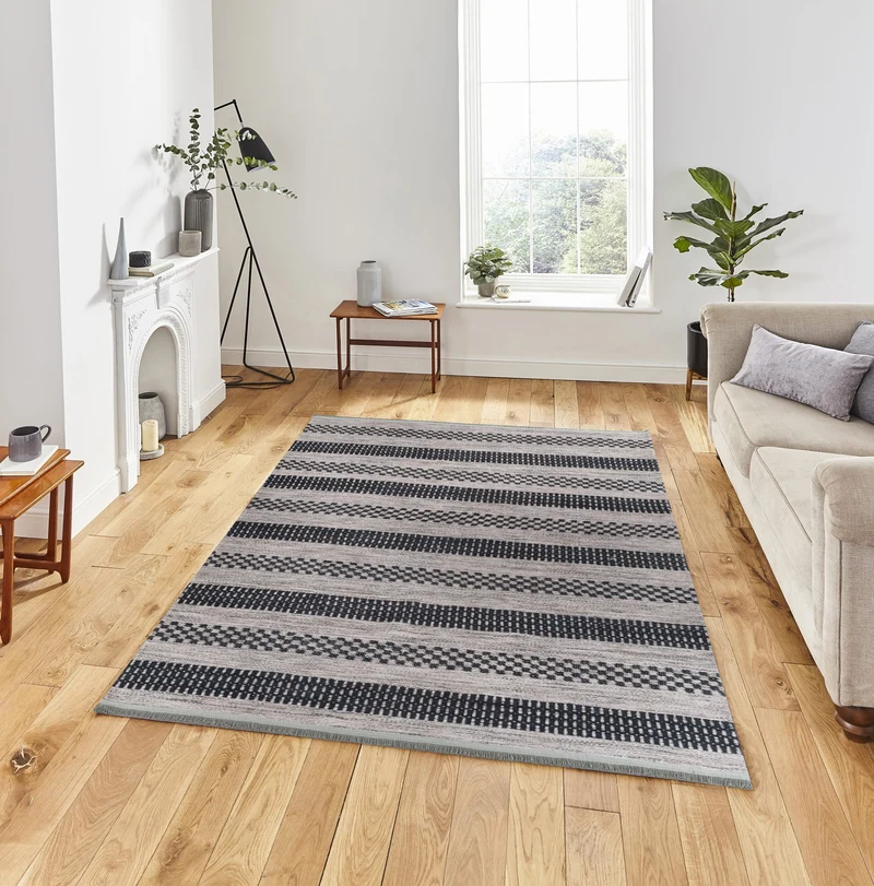 Tapis moderne à motifs EFE 1040 Gris