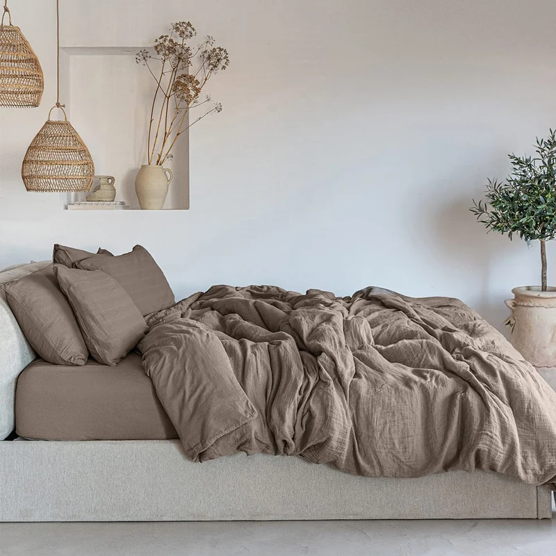 Breeze Fitted Sheet | Mocha