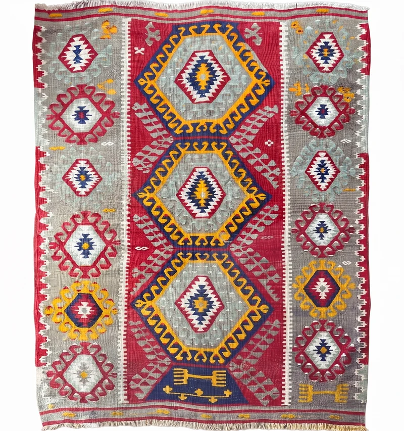 Kilim ancien Denizli – 170 x 138 cm