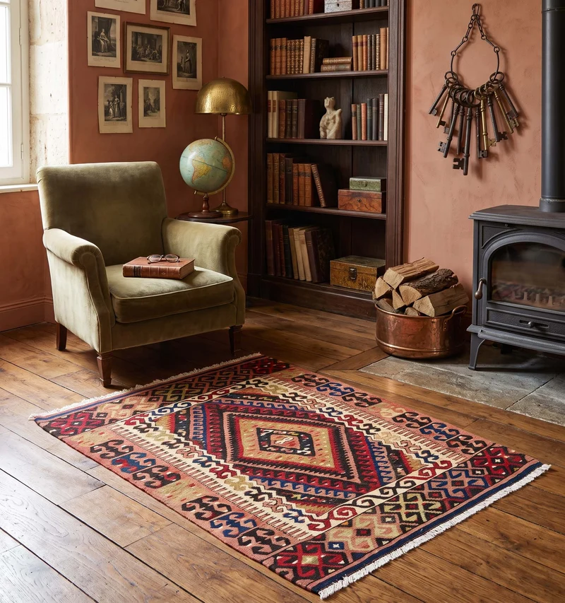 Kilim ancien Fethiye – 120 × 90 cm