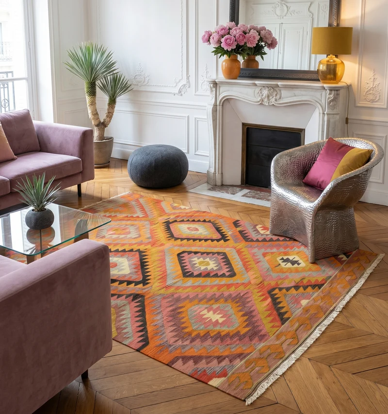 Kilim ancien Barak - 241 x 175 cm