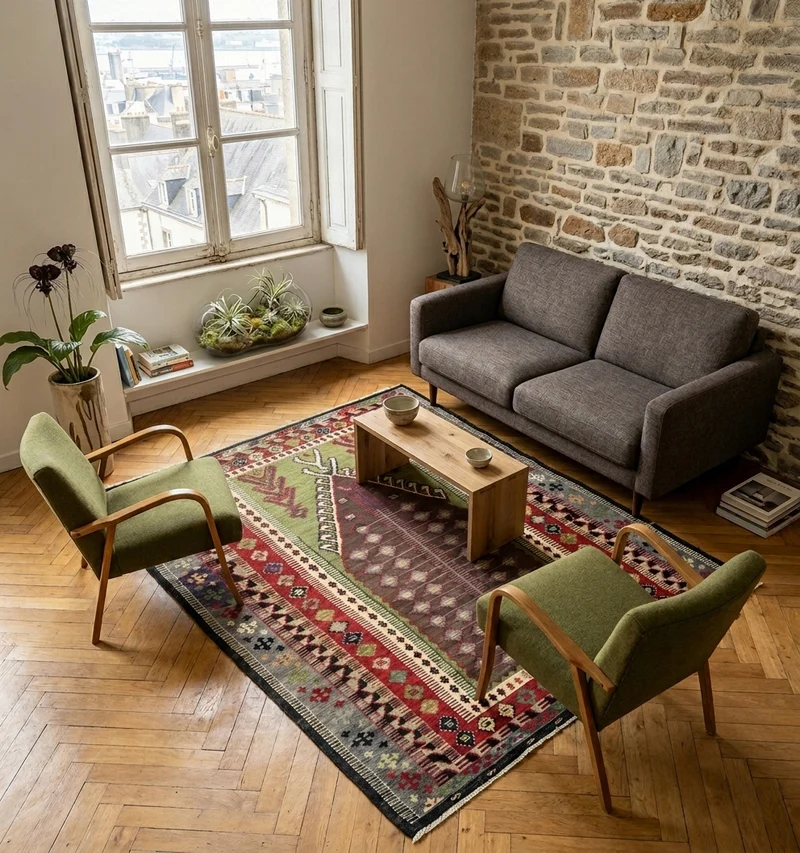 Kilim ancien Obruk - 200 x 143 cm