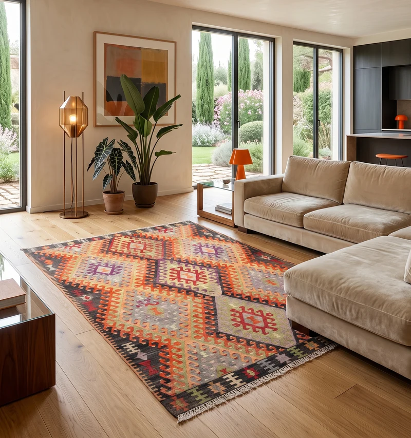 Kilim ancien Cal - 256 x 167 cm