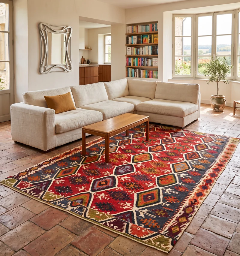 Kilim ancien Beddik - 305 x 190 cm