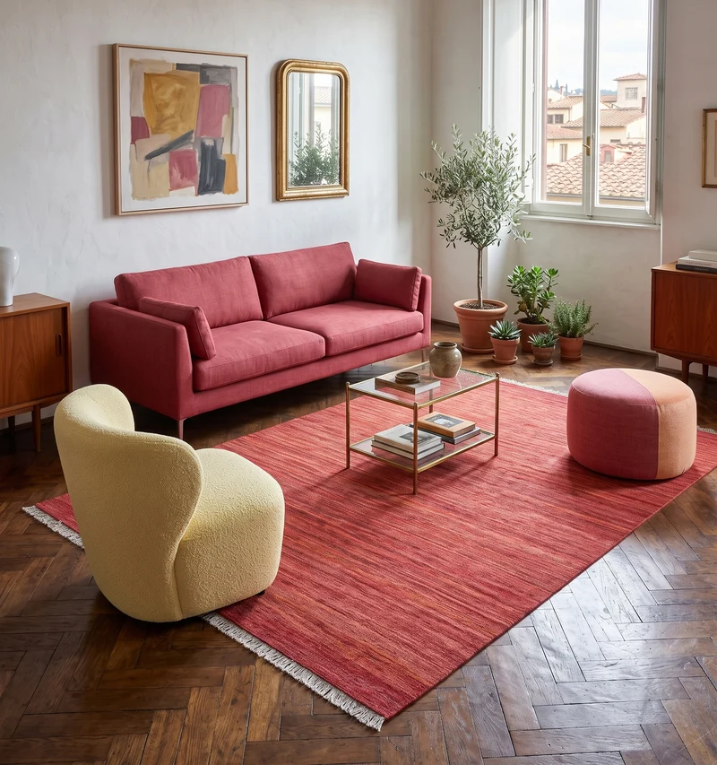 Kilim contemporain Art Déco - 295 x 203 cm