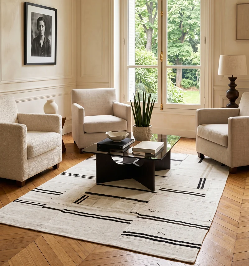Kilim contemporain Patchwork - 210 x 140 cm