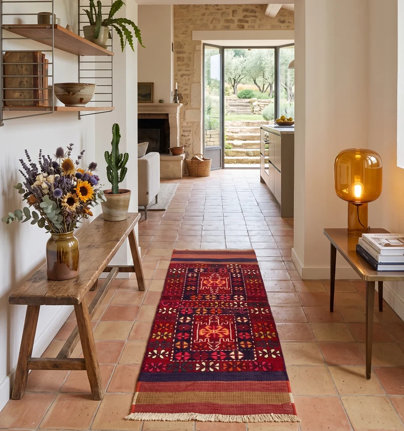 Kilim ancien Soumak - 157 x 45 cm