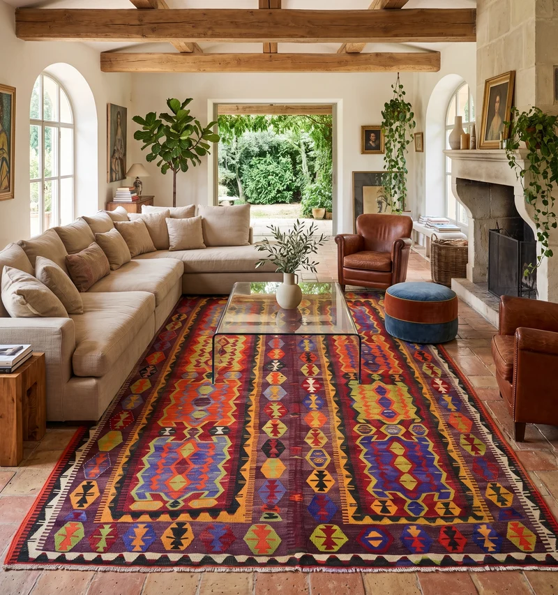 Kilim ancien Akviran - 343 x 246 cm