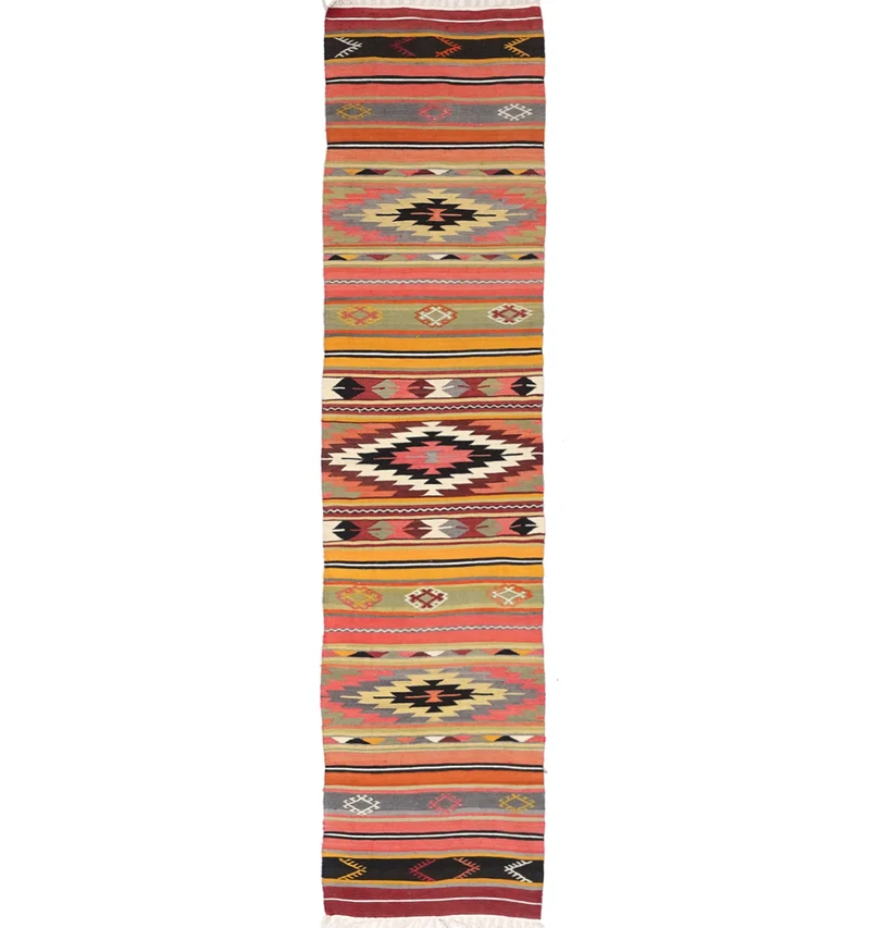 Kilim ancien Denizli – 270 x 61 cm