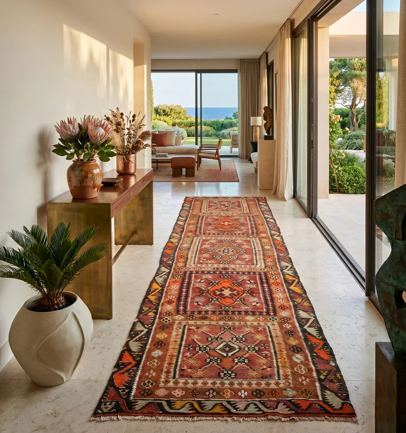 Kilim ancien Kayseri - 398 x 117 cm