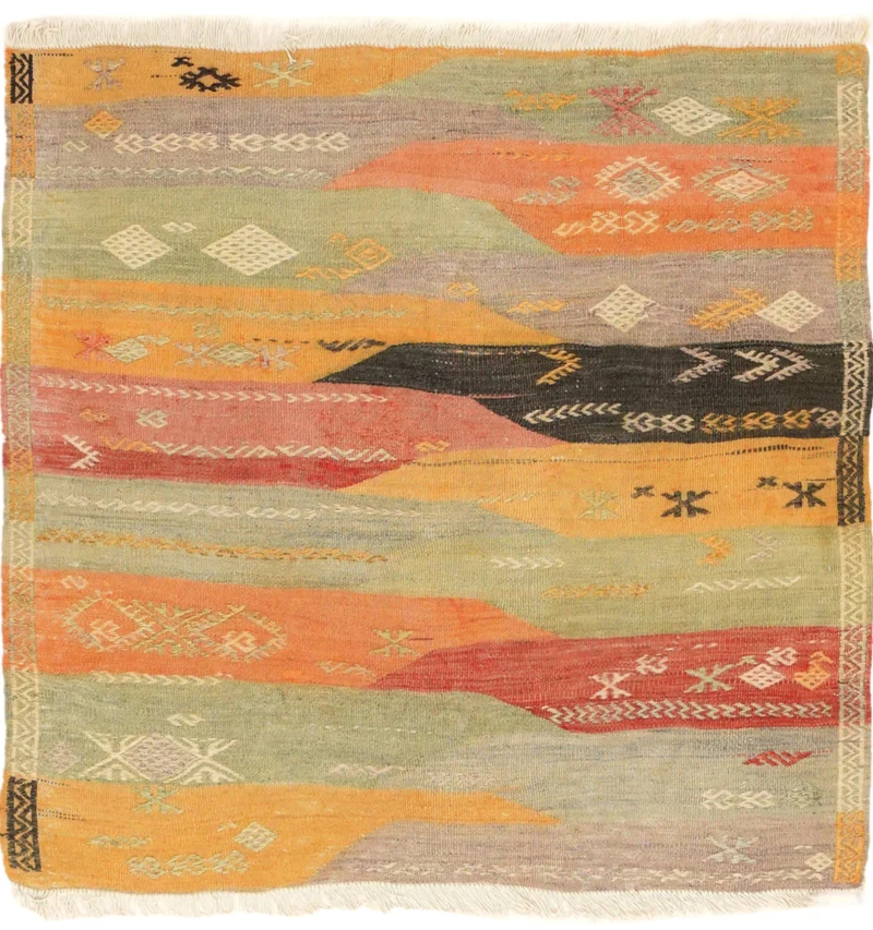 Kilim ancien Denizli - 112 x 108 cm