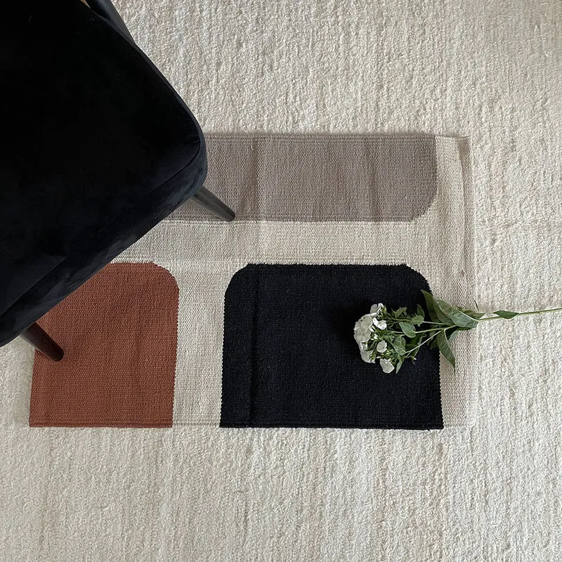 Tapis coton "WIZZ" rouille 60x90cm 015706